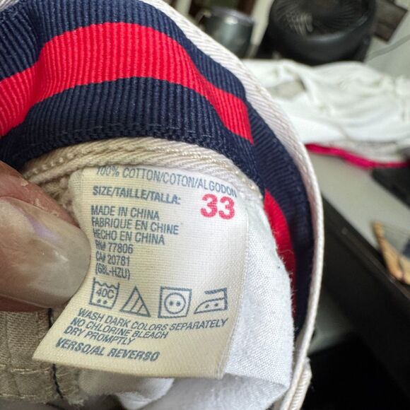 “Vintage Y2K Tommy Hilfiger Shorts Mens 33 Cargo 90s y2k Beige Baggy Loose Fit - Picture 4 of 11